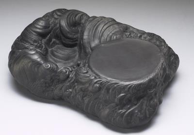 图片[2]-Duan inkstone with sun and waves pattern, Ming dynasty (1368-1644)-China Archive